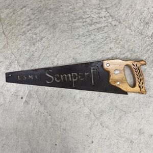 "U.S.M.C. Semper Fi" Vintage Handsaw by Succulent Metals Welded Artistry